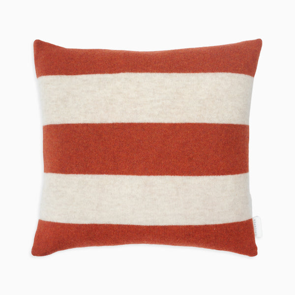 Three Stripe Cushion | Rust