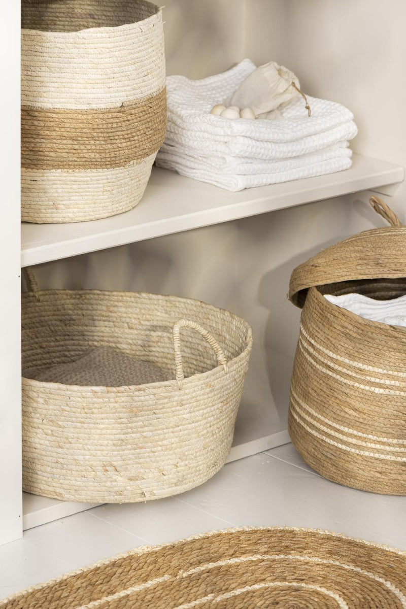 Round Basket with Handles S