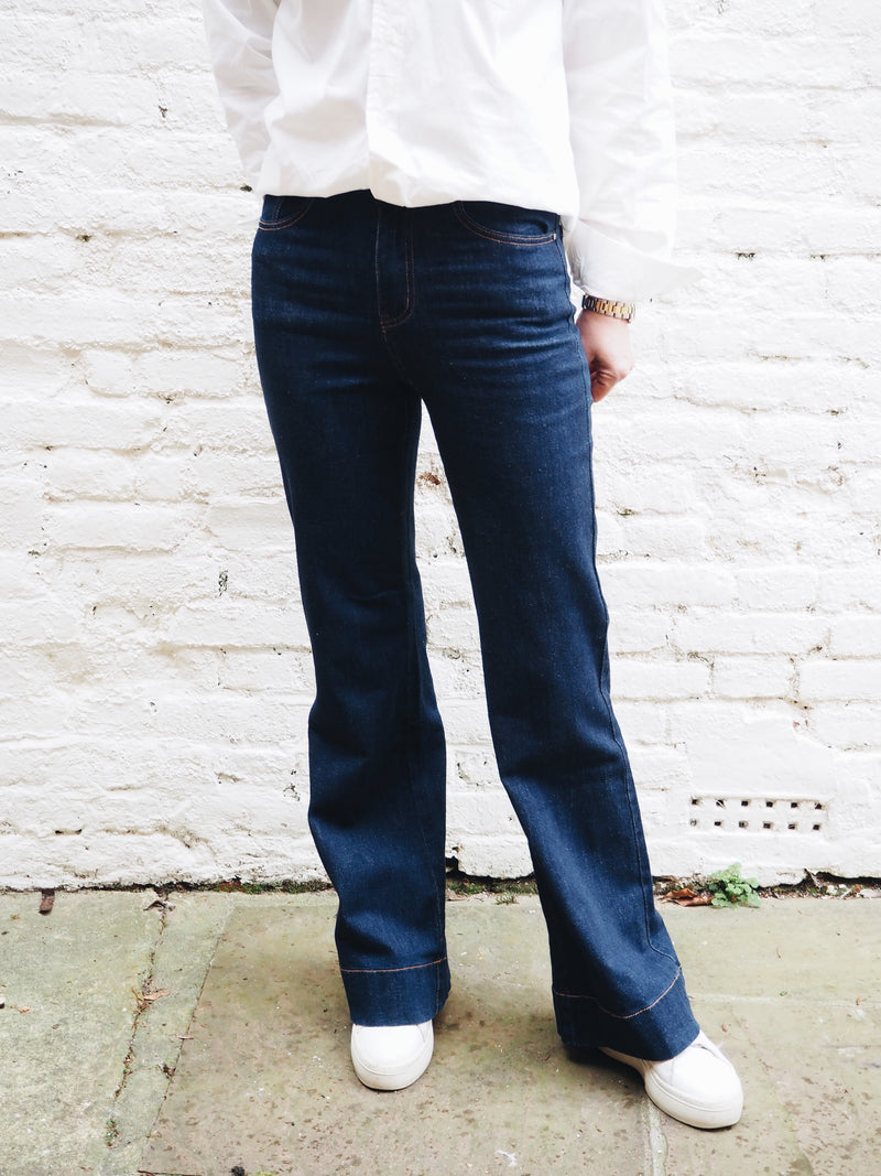 Eugenie Flared Jeans | Dark Blue