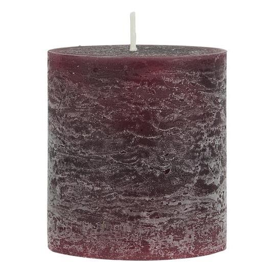 Rustic Pillar Candle Small | Rhododendron