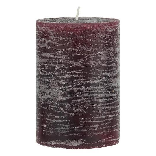 Rustic Pillar Candle Medium | Rhododendron
