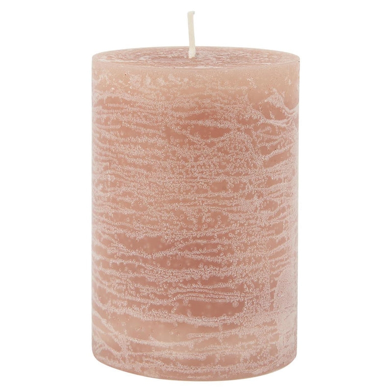 Rustic Pillar Candle Medium | Desert Rose