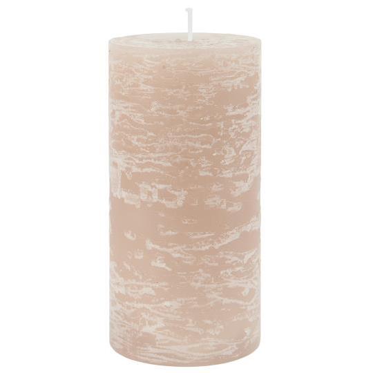 Rustic Pillar Candle Large | Rose