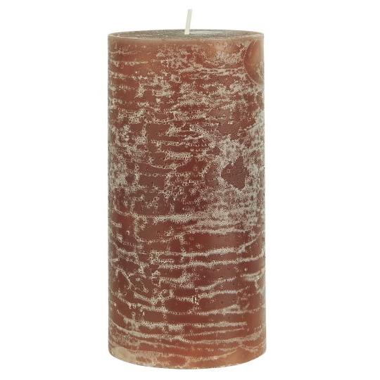 Rustic Pillar Candle Large | Brown