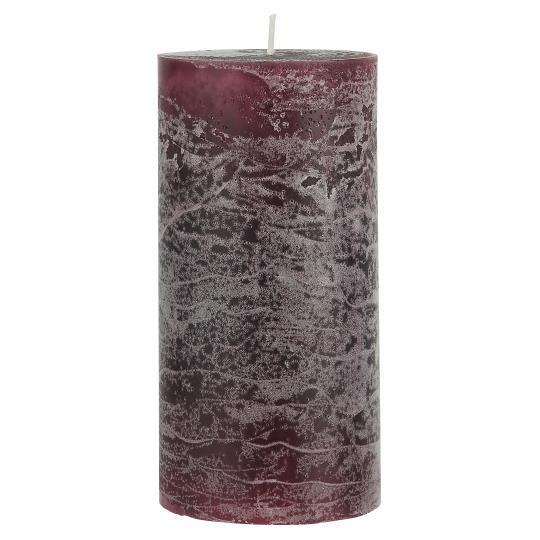 Rustic Pillar Candle Large | Rhododendron