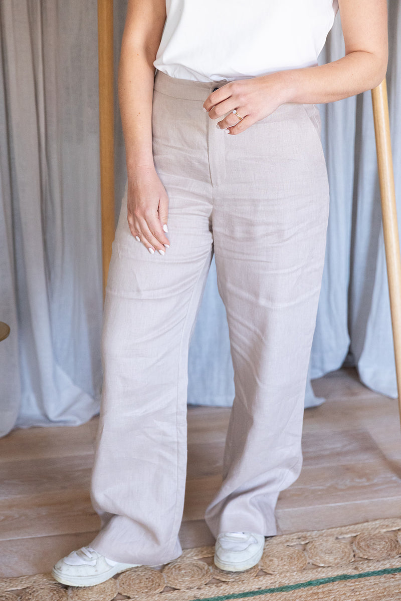 Linen Trousers | Stone