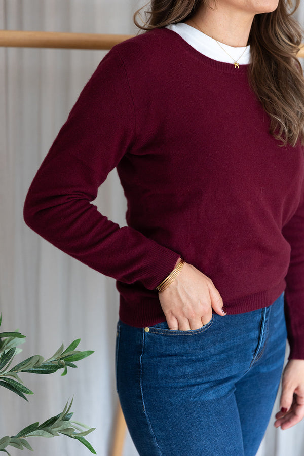 Cashmere Jumper | Burgundy
