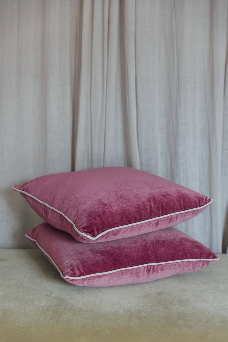 Square Velvet Cushion | Pomegranate