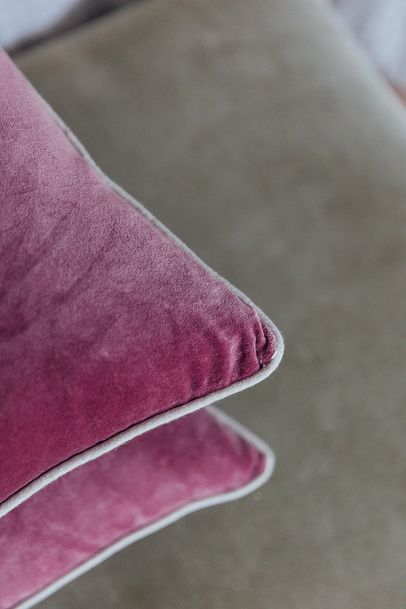 Square Velvet Cushion | Pomegranate
