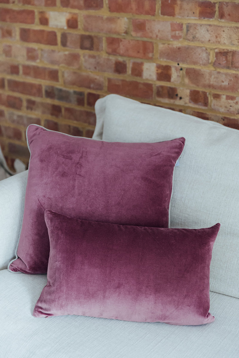 Square Velvet Cushion | Pomegranate