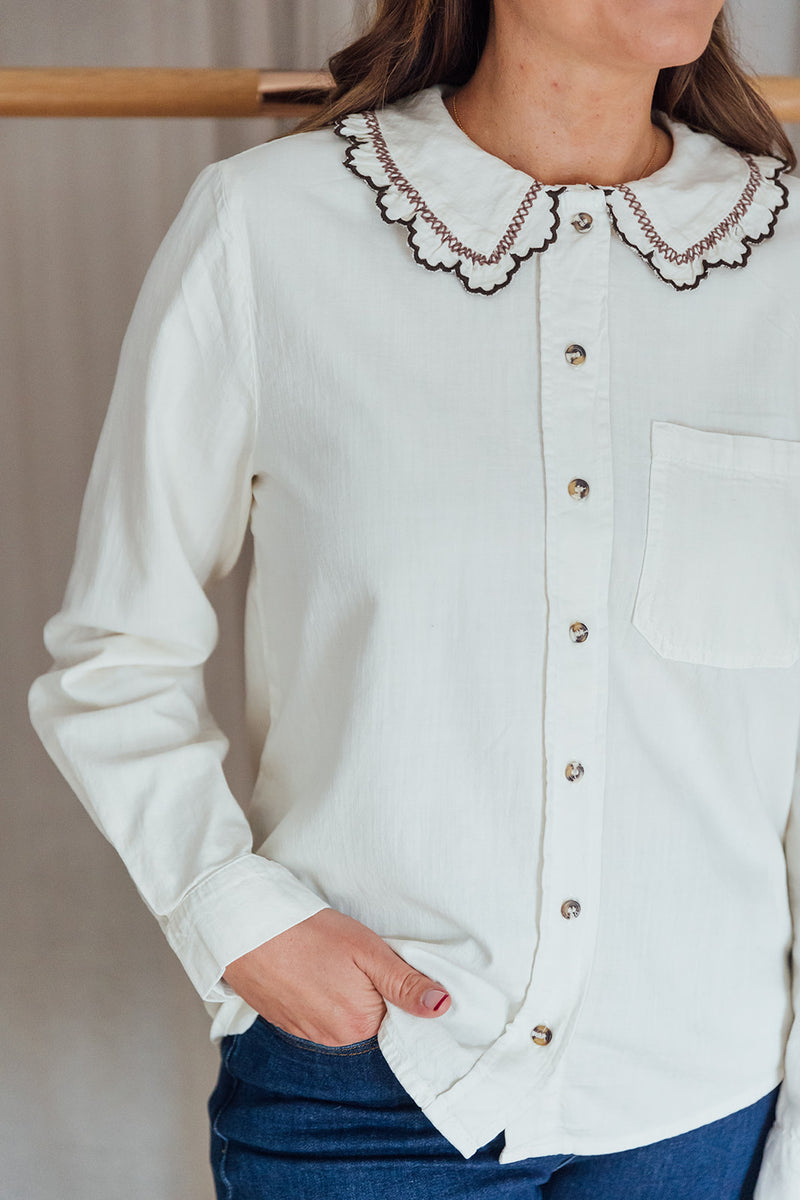Delilah Blouse | Ecru