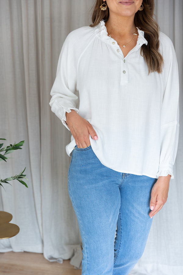 Carmen Top | Ecru