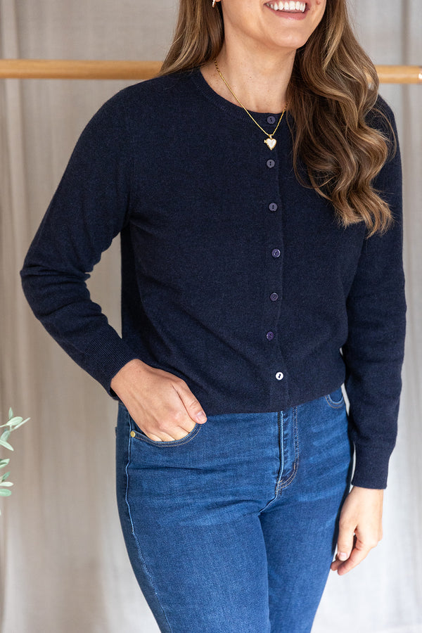 Cashmere Cardigan | Navy