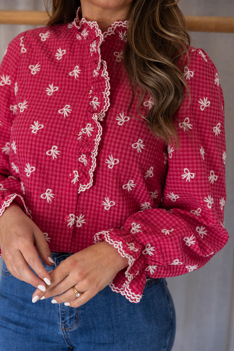 Fenella Top | Red