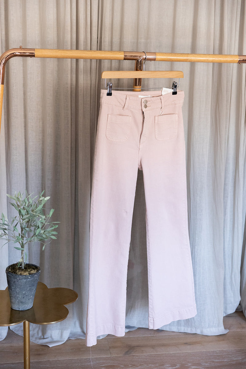 Elena Flared Jeans | Pale Pink