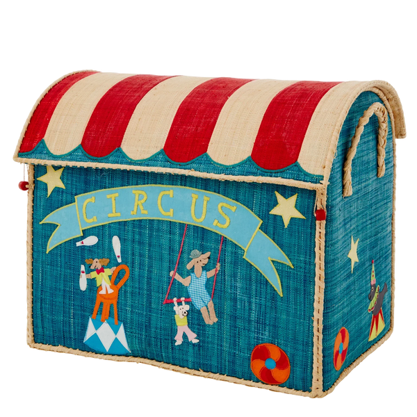 Raffia Toy Storage Basket | L