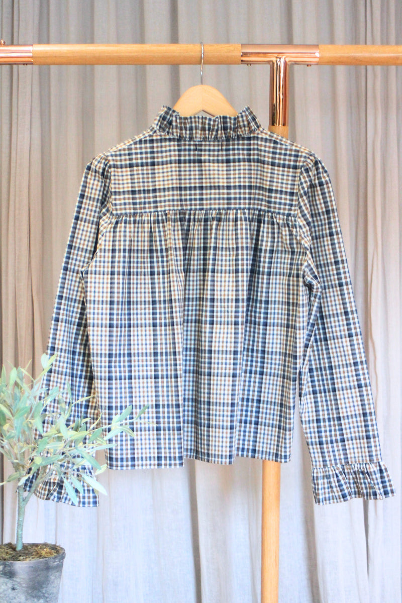 Blue Checked Top