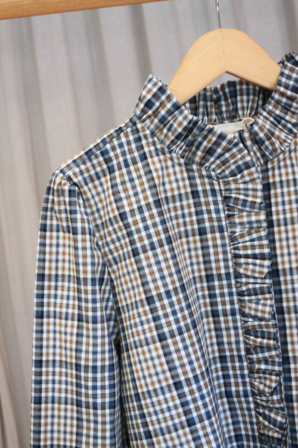 Blue Checked Top