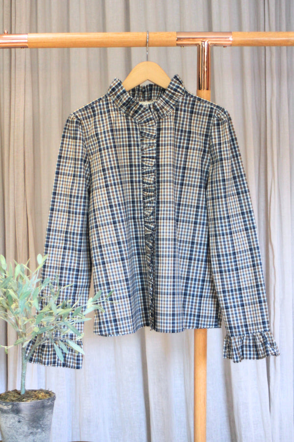 Blue Checked Top