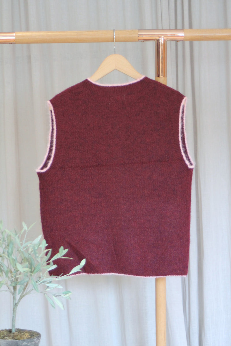 Buttoned Tank | Plum/Pink