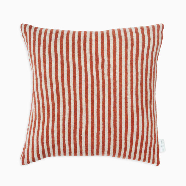 Bold Striped Cushion | Rust