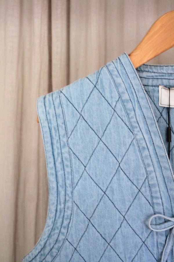 Denim Quilted Gilet