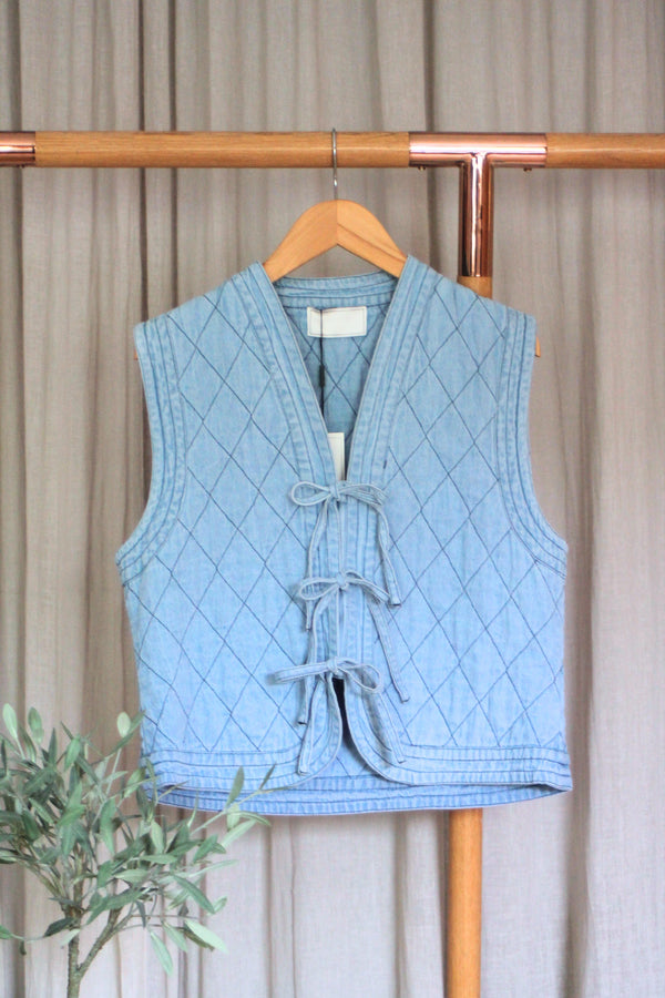 Denim Quilted Gilet