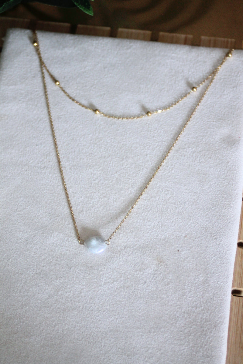 Double Necklace with Pearl