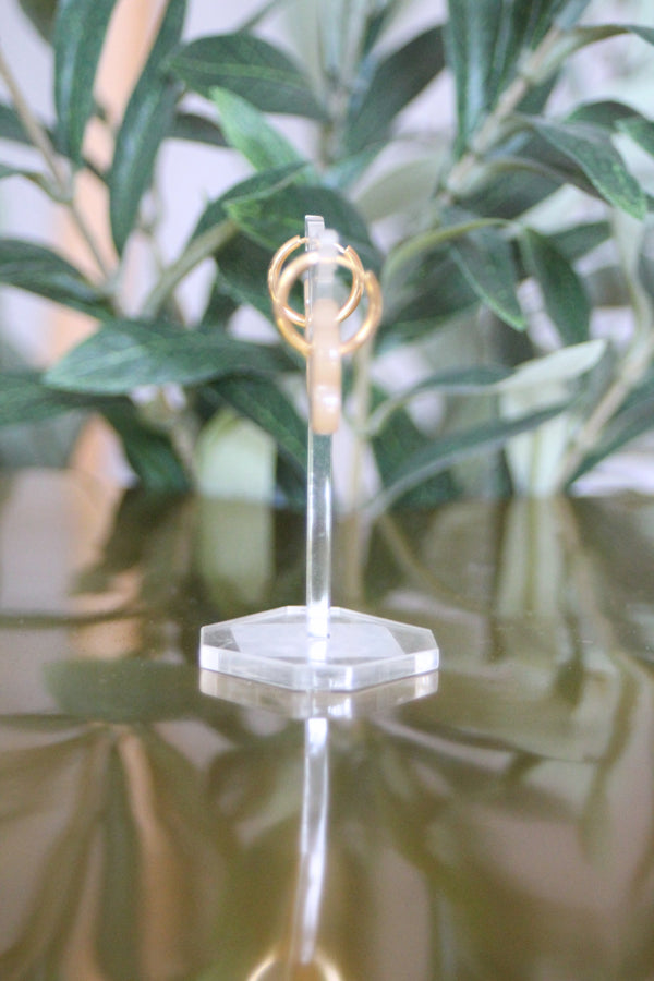 Flower Earrings | Beige