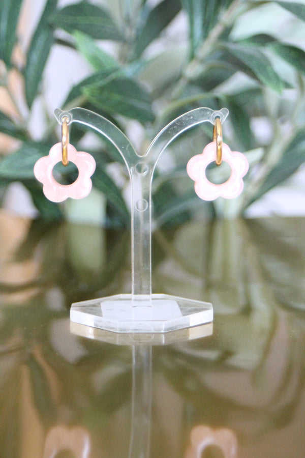 Flower Earrings | Pink