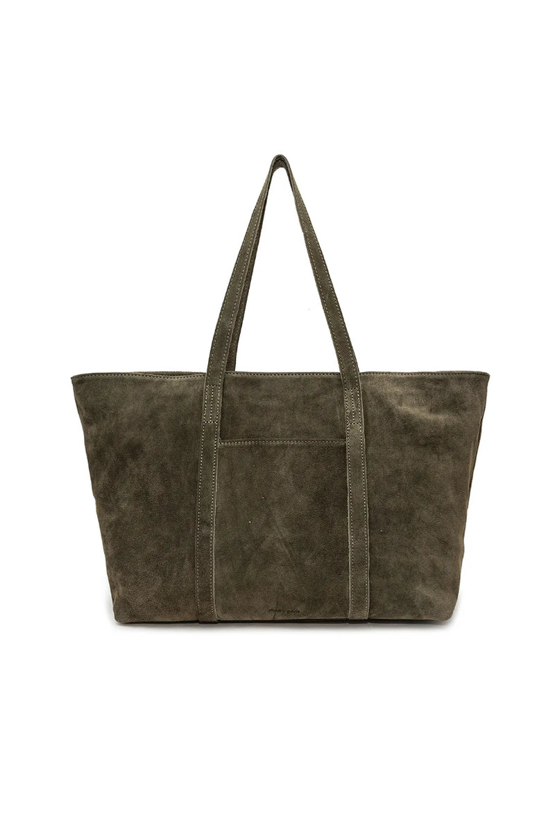Suede Tote | Khaki
