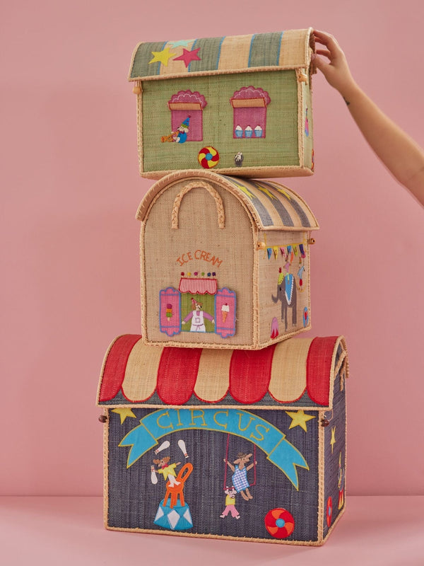 Raffia Toy Storage Basket | M