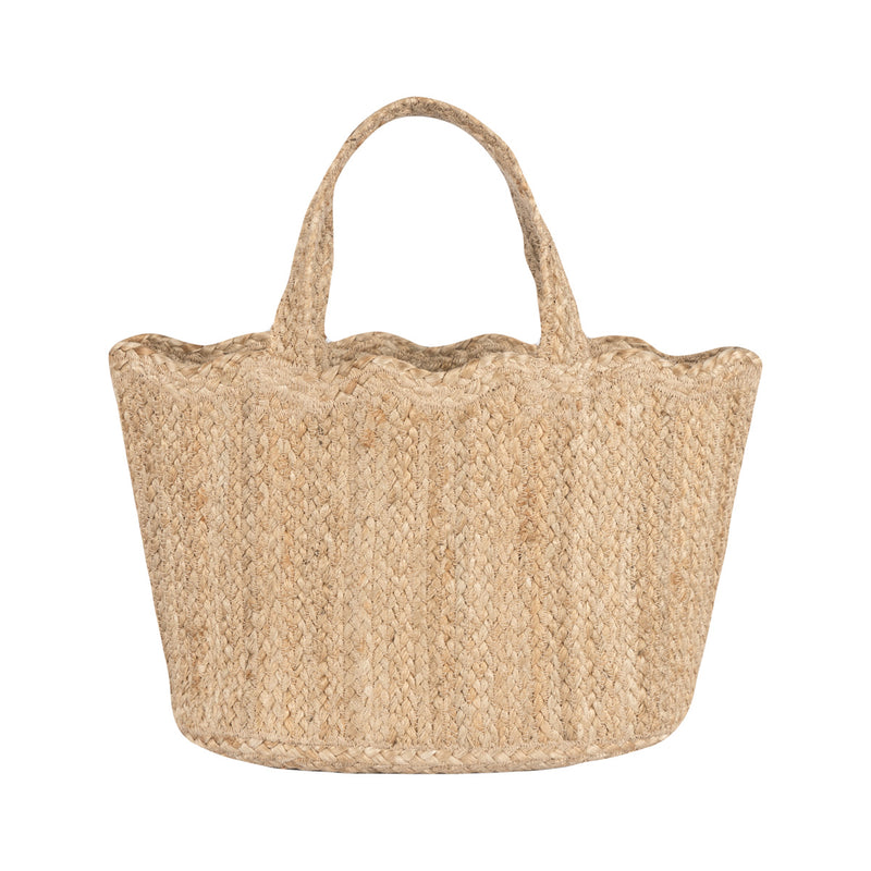 Scallop Tote Basket | Natural