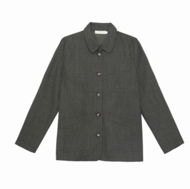 Houndstooth Jacket | Khaki