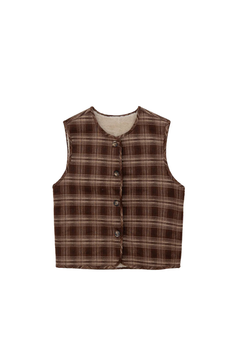 Vinka Reversible Vest | Brown