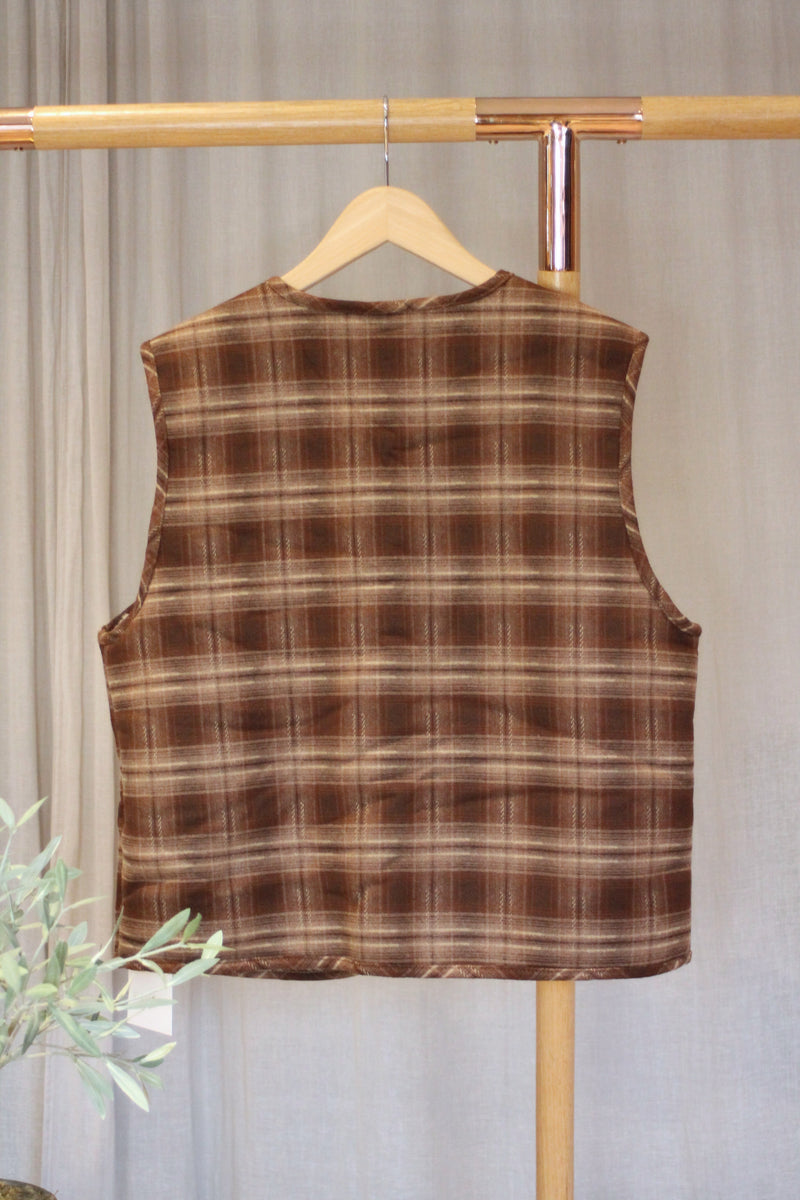 Vinka Reversible Vest | Brown