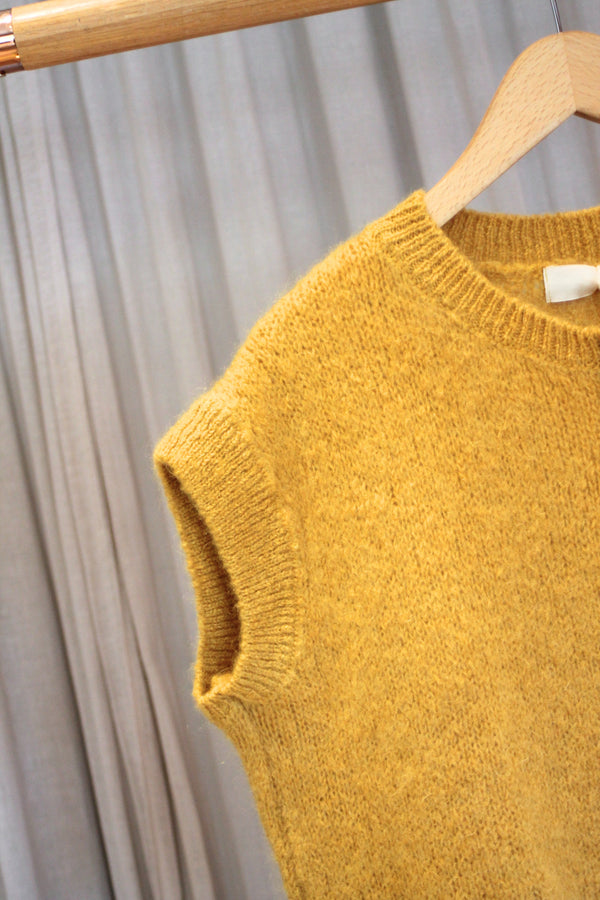 Zip Front Gilet | Ochre