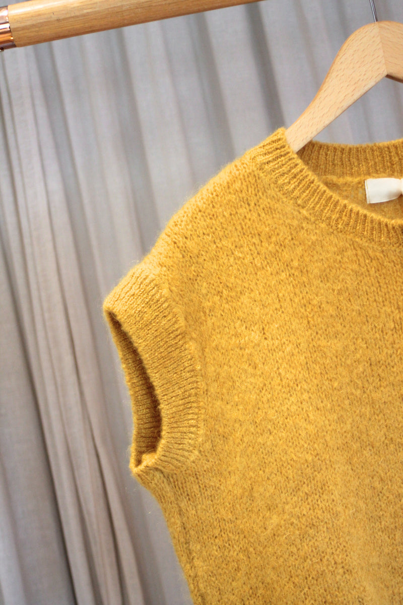 Zip Front Gilet | Ochre