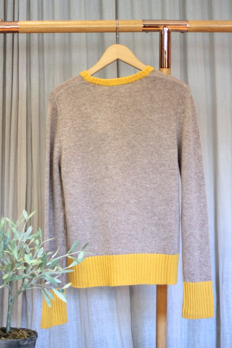 Cashmere Crew | Chestnut/Ochre