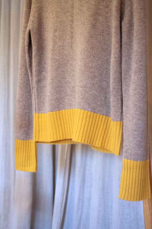 Cashmere Crew | Chestnut/Ochre