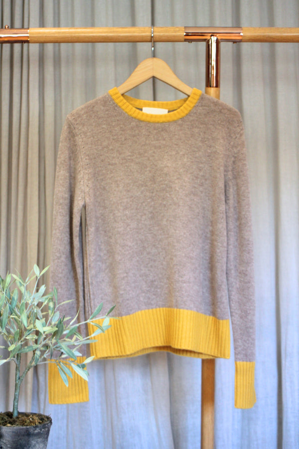 Cashmere Crew | Chestnut/Ochre