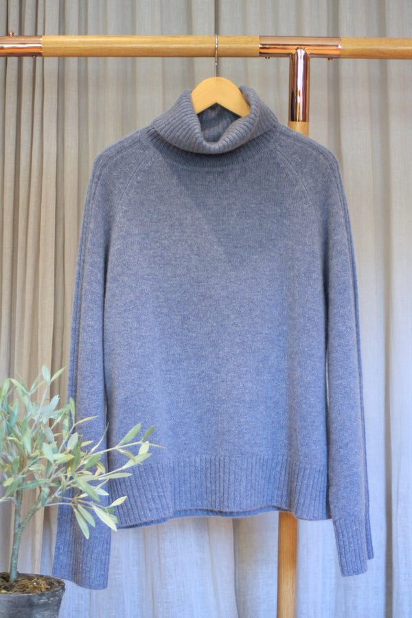 Cashmere Polo | Denim