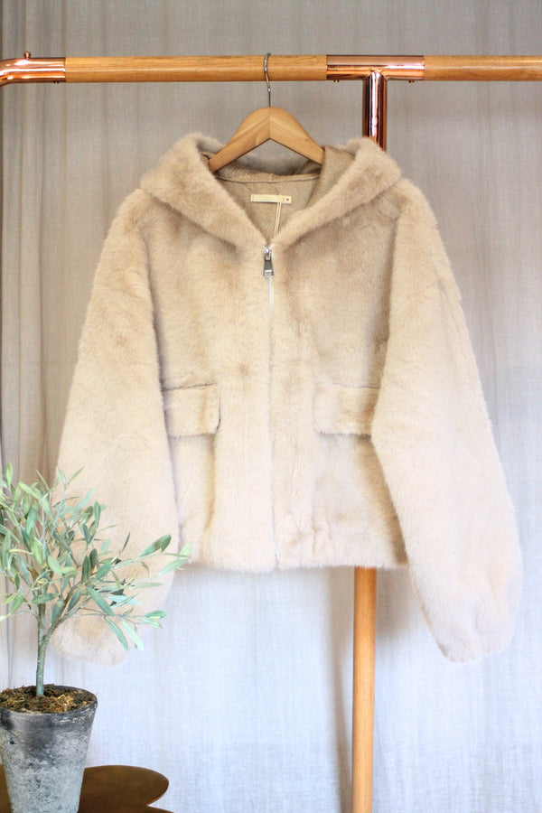 Coco Hooded Jacket | Ecru