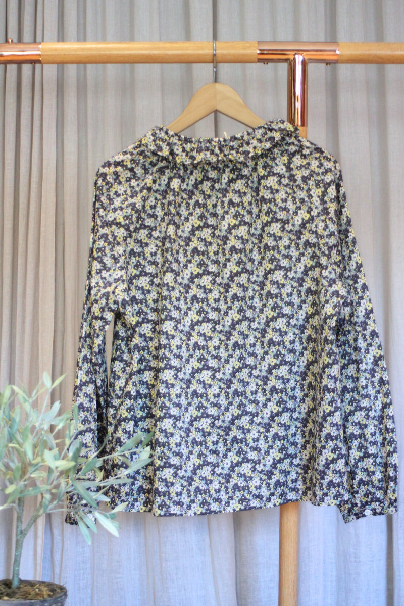 Ditsy Top | Navy/Yellow