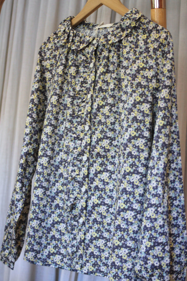 Ditsy Top | Navy/Yellow