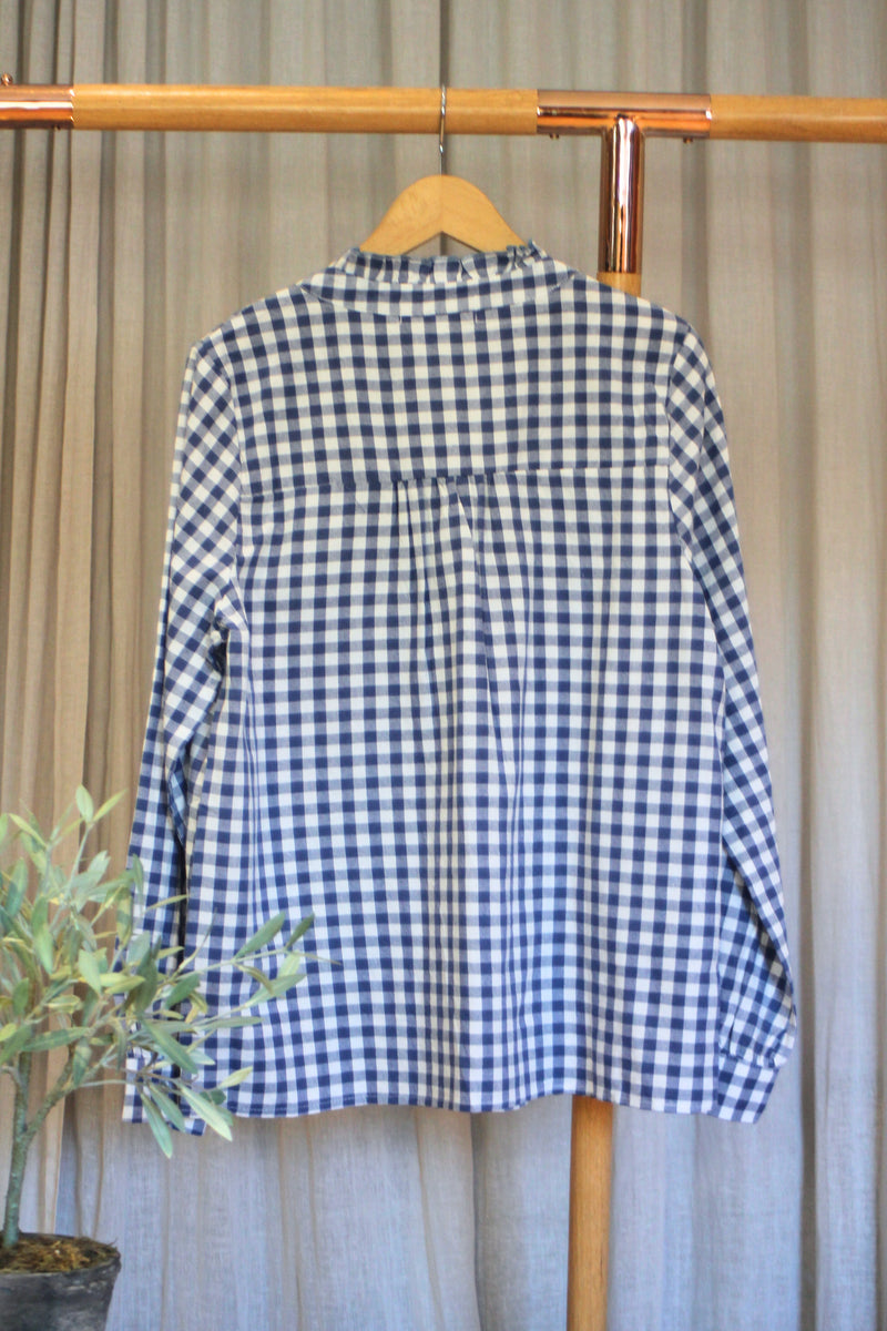 Gingham Top | Navy