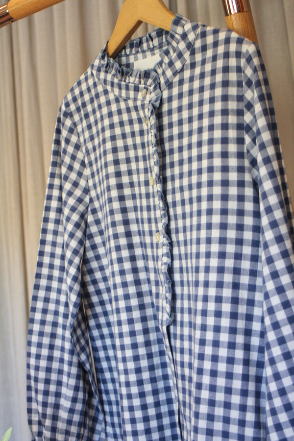 Gingham Top | Navy