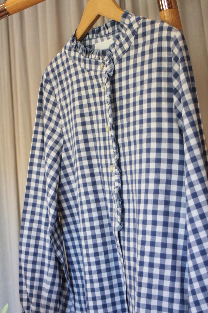 Gingham Top | Navy