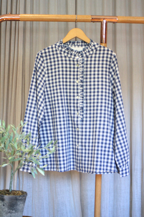 Gingham Top | Navy