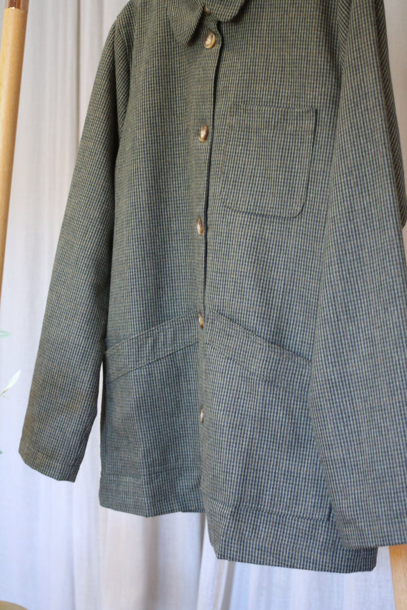 Houndstooth Jacket | Khaki